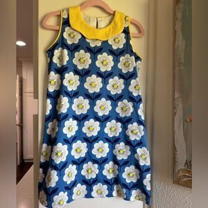 Floral Blue and Yellow Kids Dress